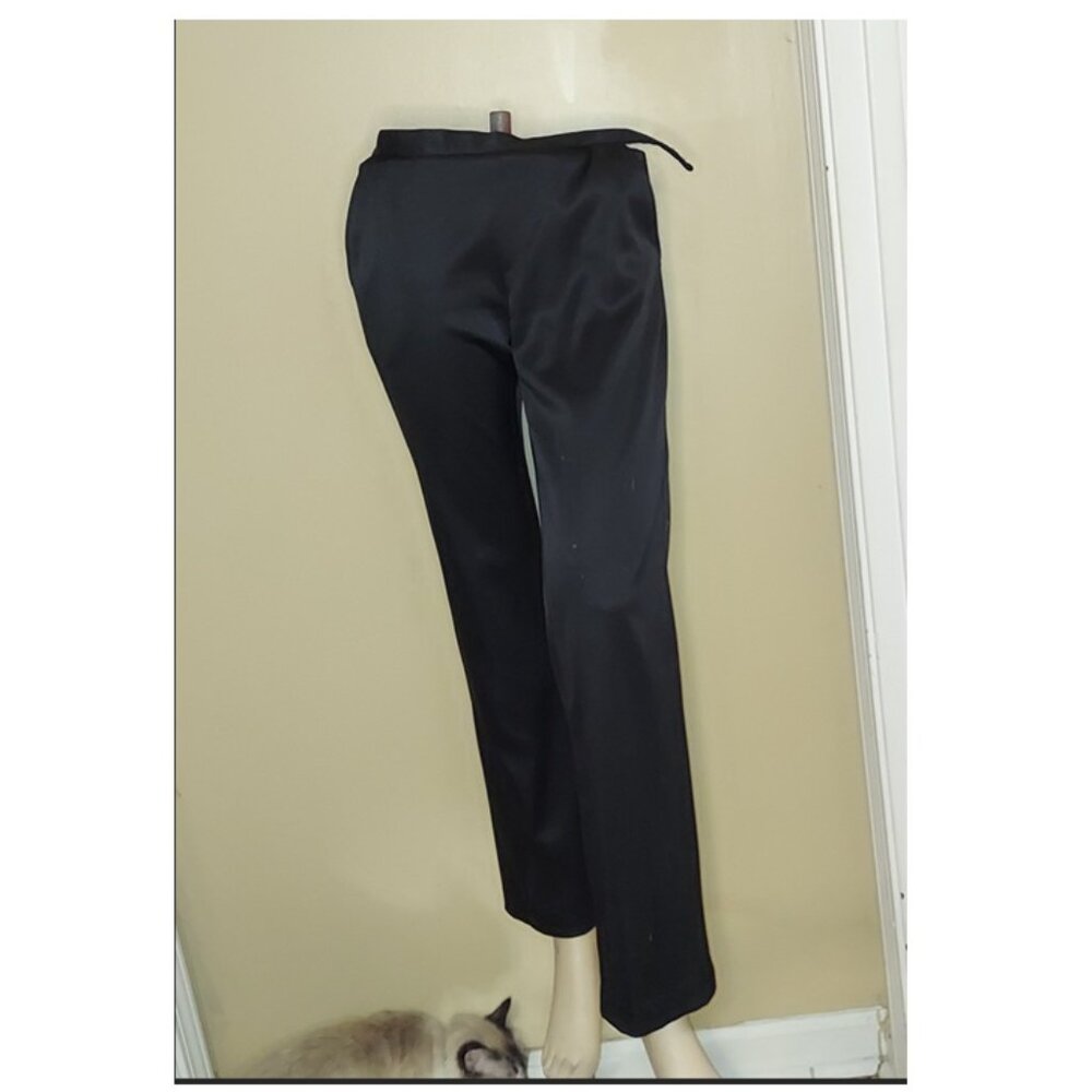 BCBGMaxAzria Black Satin Dress Pants - Size 0 (Cat Not Included)
